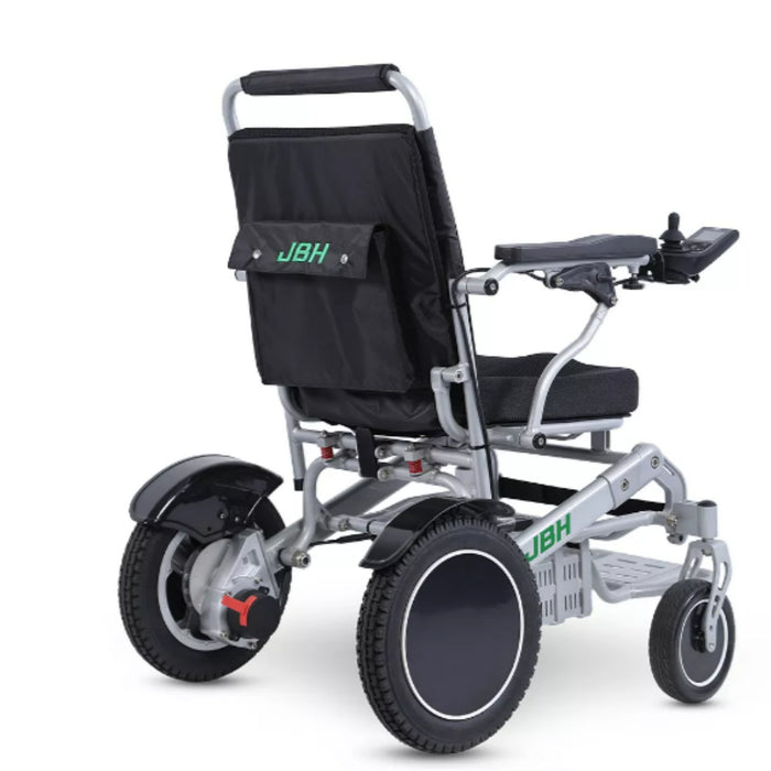 JBH D10 Silver Foldable Travel Alloy Power Wheelchair