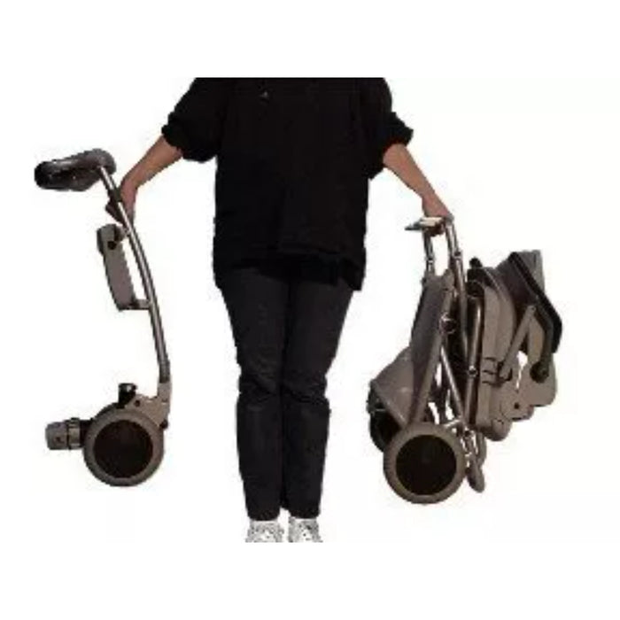 Tzora ESUS1060 Classic Divided And Folded 4 Wheels Mobility Scooter Silver