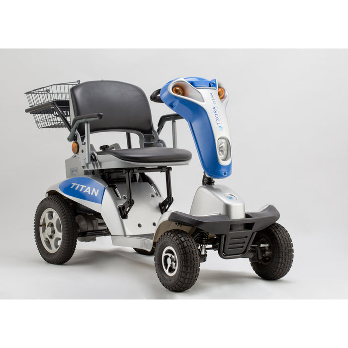 Tzora ES002611 Titan Divided – 4 Wheels Mobility Scooter Blue