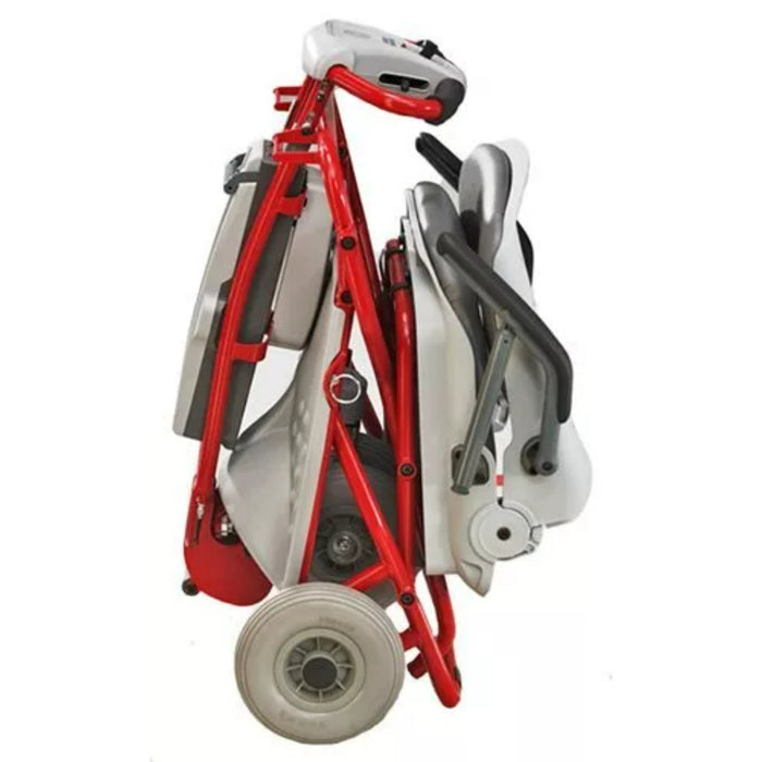 Tzora ESUS1058 Classic Divided And Folded 4 Wheels Mobility Scooter Red