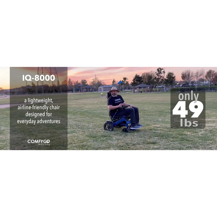 ComfyGO Majestic IQ-8000 Plus Power Chair 20" Electric Wheelchair