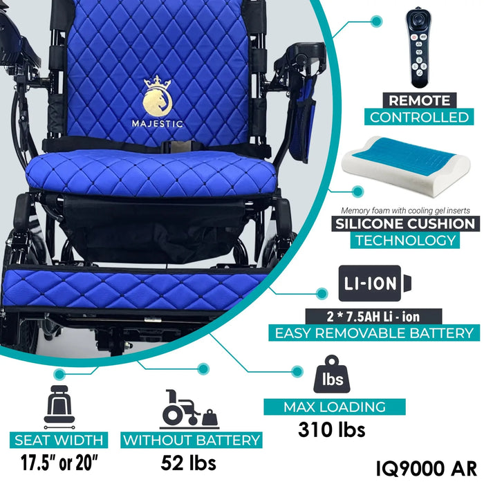 ComfyGO Majestic IQ-9000 Ar Plus Remote Controlled Electric Wheelchair
