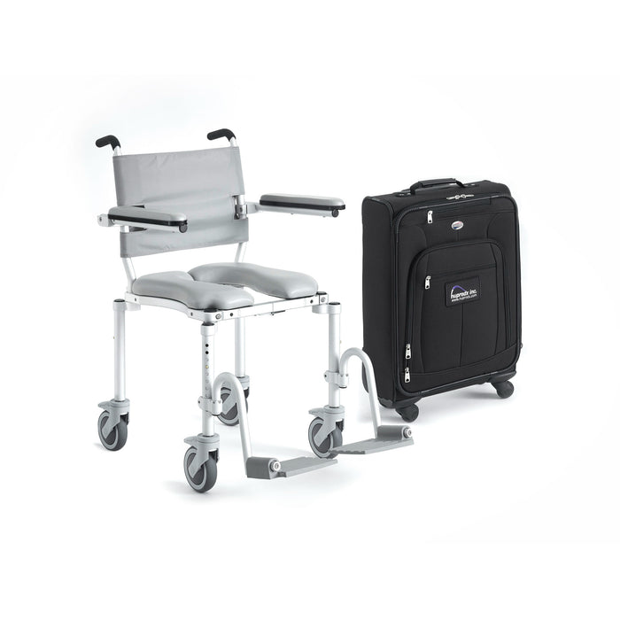Nuprodx Mobility MC4000TX Roll-in Shower / Commode Chair Portable With Carrying Case