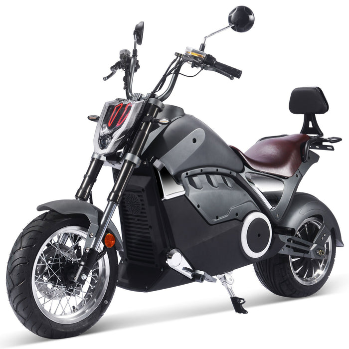 MotoTec MT-Typhoon-72v-3000w_Gray 30ah Lithium Electric Scooter