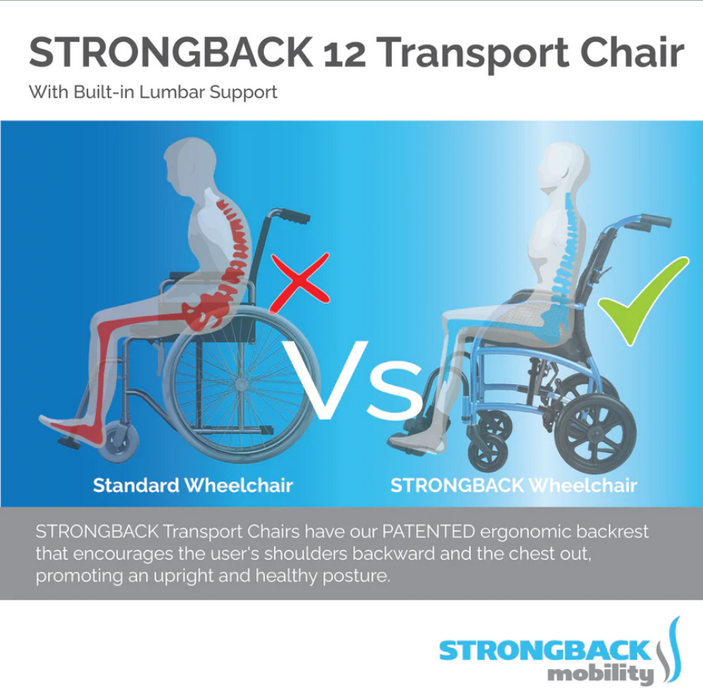 Strongback Mobility Excursion : 12 Transport Wheelchair