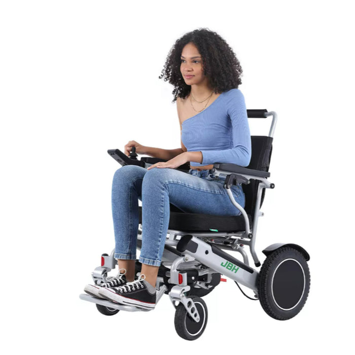 JBH D11 Portable Electric Travel Alloy Wheelchair